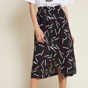 Louche Midi Match Print Skirt